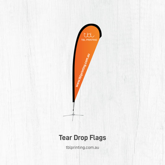 2.2m Tear Drop Flag - Double Sided